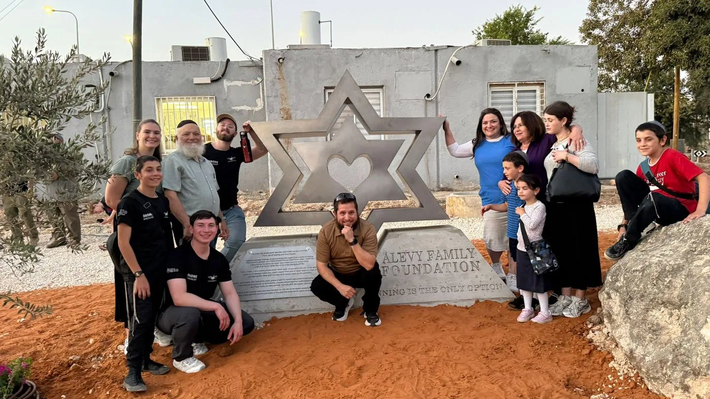 The monument dedicated to Allen and Deanna Alevy at Mitkan Adam base.